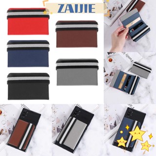 Zaijie24 กระเป๋าสตางค์หนัง ใส่โทรศัพท์ บัตรเครดิต ฝาหลัง