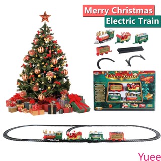 คริสต์มาสรถไฟไฟฟ้า Mini Santa Claus รถราง Creative Christmas Tree Xmas Decor ของเล่นเด็กของขวัญ yuee