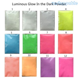 Un* ผงสีเรซิ่นเรืองแสงในที่มืด 12 สี สําหรับเรซิ่น DIY Cr