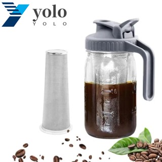 Yolo กระปุกกรองชา กาแฟ ทรงกระบอก สเตนเลส กันสนิม แบบพกพา