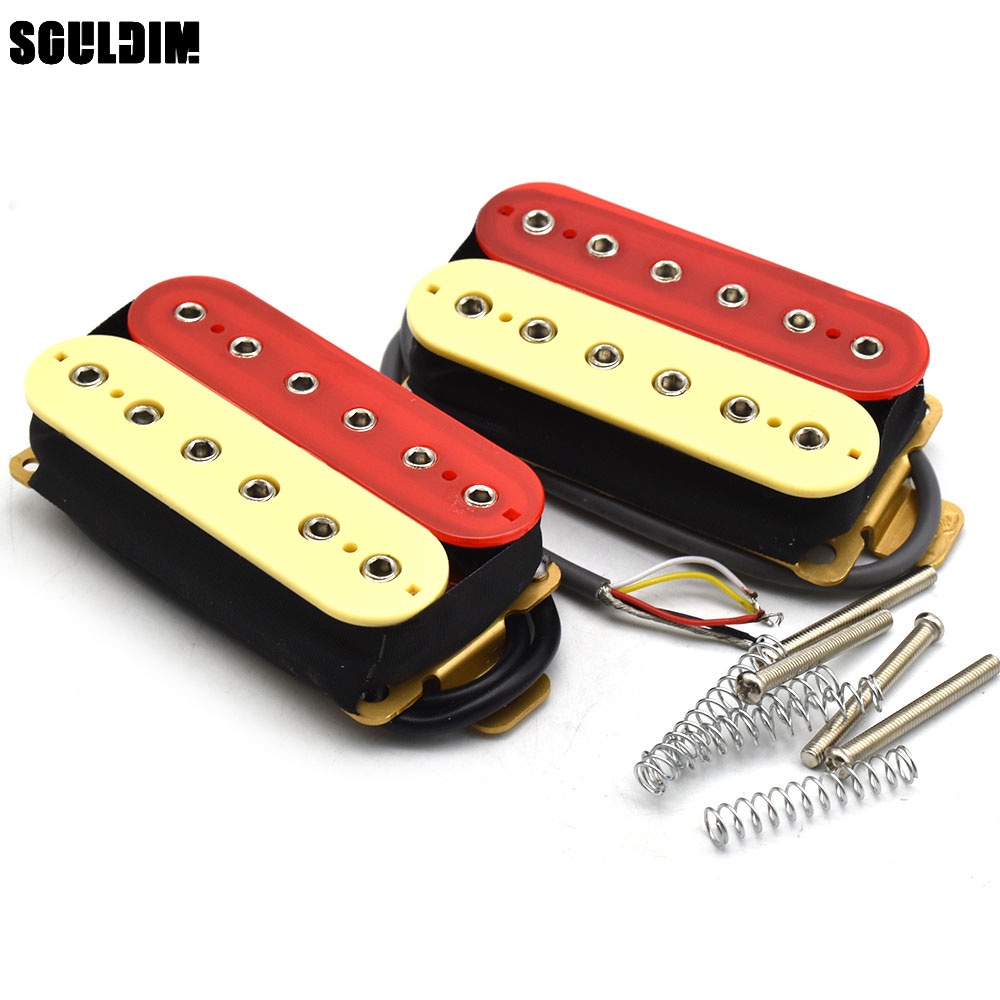 ชุด 2 ชิ้นกีตาร์ไฟฟ้า Hex สกรู Dual Coil Pickup 6 String กีตาร์ขดลวดแยกคอสะพานรถกระบะ N9K/B13K เอาต์พุตสีสันสดใส