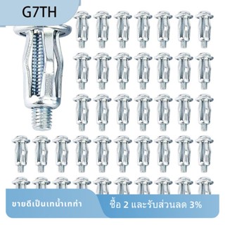 น็อตกลีบดอกไม้ เหล็กชุบสังกะสี M4 ยาว 0.79 นิ้ว พร้อมตัวขยาย สําหรับติดตั้งแผงบาง 80 ชิ้น