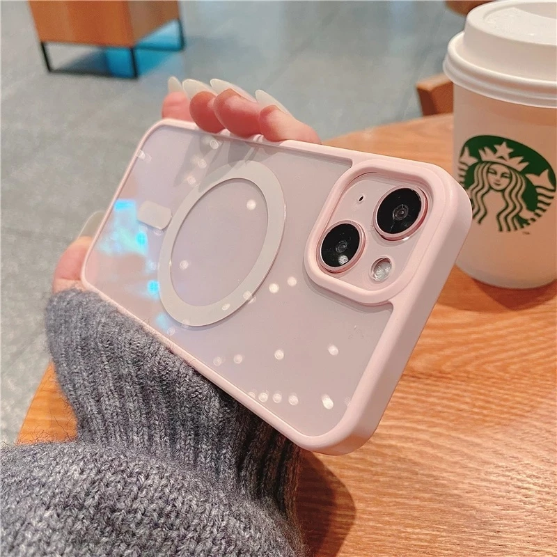 เคสโทรศัพท์แบบใสเข้ากันได้กับ iPhone 15 Pro Max 16 14 13 12 11 Pro Max 14Plus 15Plus 13mini 12mini XR Macaron เคสป้องกันแรงกระแทก