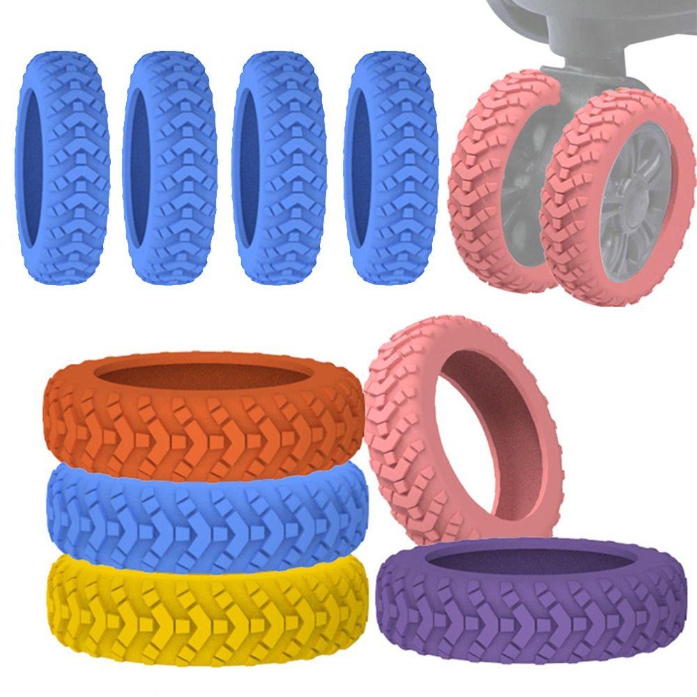 COUPL 8 ชิ้น/เซ็ตกระเป๋าเดินทางล้อรองเท้า,เสียงเงียบลดล้อสวมใส่กระเป๋าเดินทางล้อฝาครอบป้องกัน,ลดเสียงรบกวนกระเป๋าเดินทางอะไหล่เพลารถเข็นกล่องล้อปก - รูปที่ 5