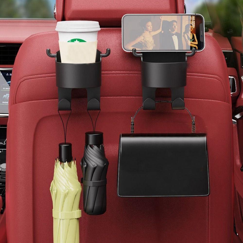 แก๊ซ75 ที่วางแก้วพนักพิงศีรษะ,ตะขอเบาะรถยนต์พลาสติกมัลติฟังก์ชั่น,ออแกไนเซอร์จัดเก็บสากลแบบปรับได้กล่องเก็บแคดดี้พนักพิงศีรษะในรถ - รูปที่ 7