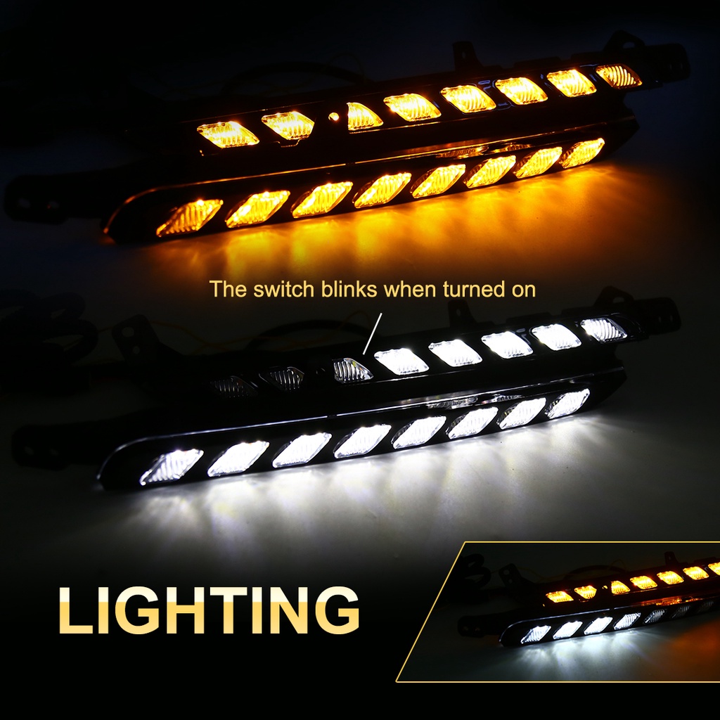 ไฟหน้ารถยนต์ Led DRL 12V กันน้ํา สําหรับ Toyota Hilux Revo 2020 2021