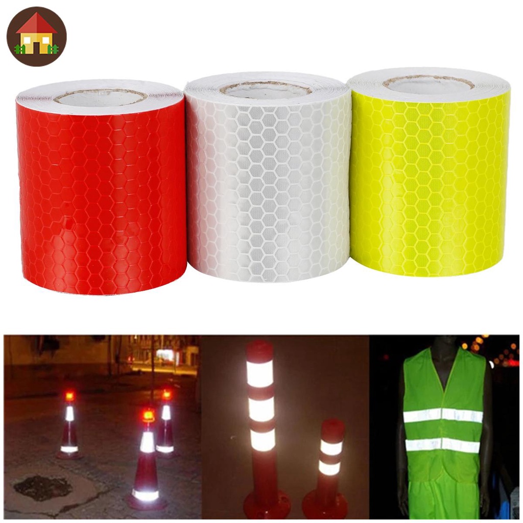 สติกเกอร์เทปสะท้อนแสง 9.8 ฟุต มีกาวในตัว เพื่อความปลอดภัย สําหรับติดตกแต่ง SHOPTKC3795