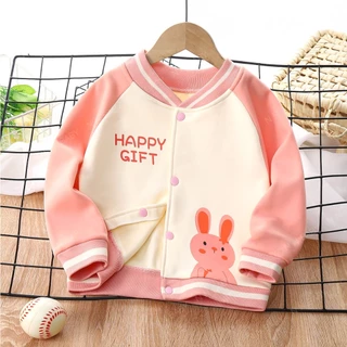 พร้อมส่ง เสื้อกันหนาวเด็ก คาร์ดิแกน ผ้าสำลี เนื้อผ้าหนานุ่ม มีกระดุมหน้า WT04