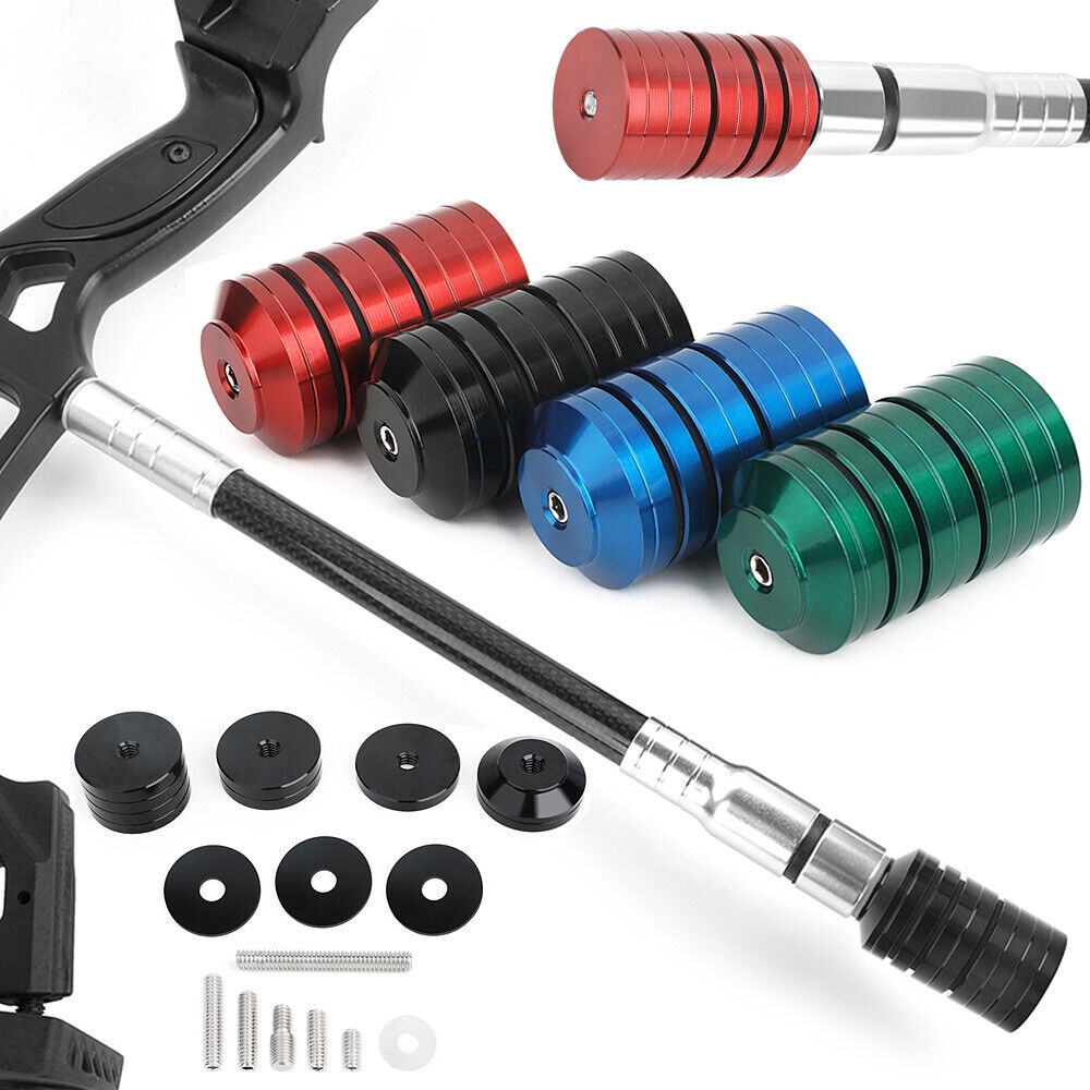 สแตนเลสสตีลสูญญากาศชุบน้ำหนักบล็อกคอมโพสิต Bow Stabilizer สมดุลบาร์น้ำหนักฟรีสไตล์ยิงธนู