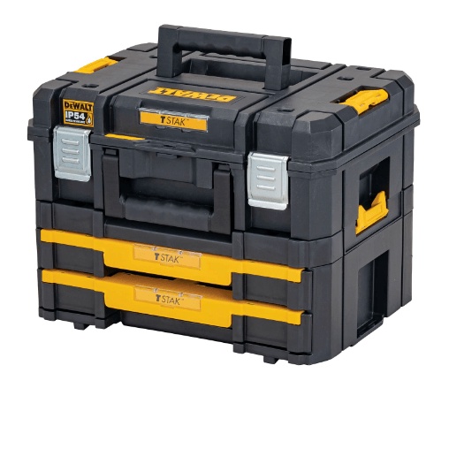 shophome468-DEWALT ชุดกล่องเครื่องมือแบบมีเพิ่ม 2 ลิ้นชัก TSTAK รุ่น DWST83395-1 รับประกันของเเท้