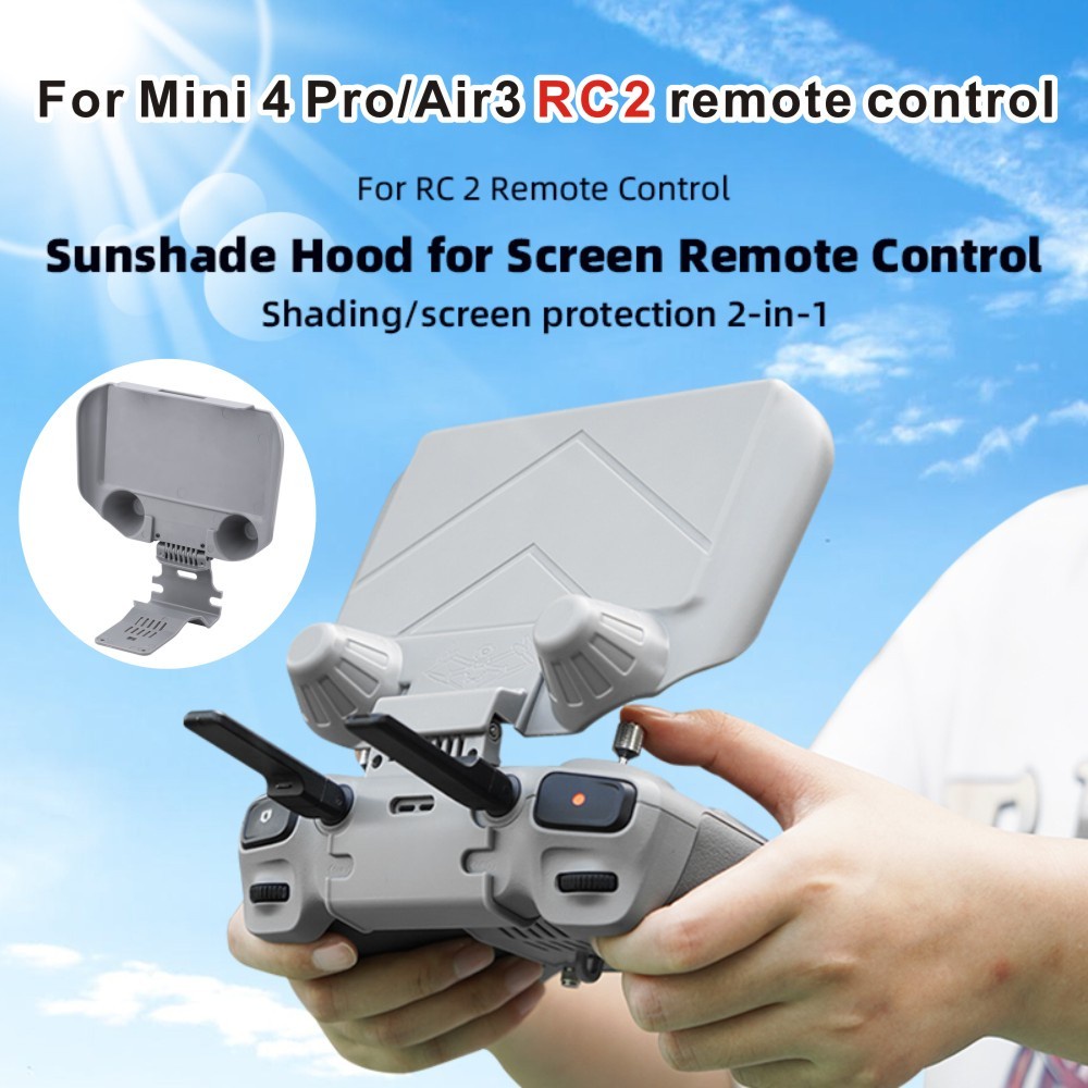 เข้ากันได้กับ DJI FLIP/ AIR 3S/ Mini 4 Pro/AIR 3 RC2 พร้อมฝาครอบรีโมทคอนโทรลหน้าจอ AIR3 sun shade RC2 light shield อุปกรณ์เสริม
