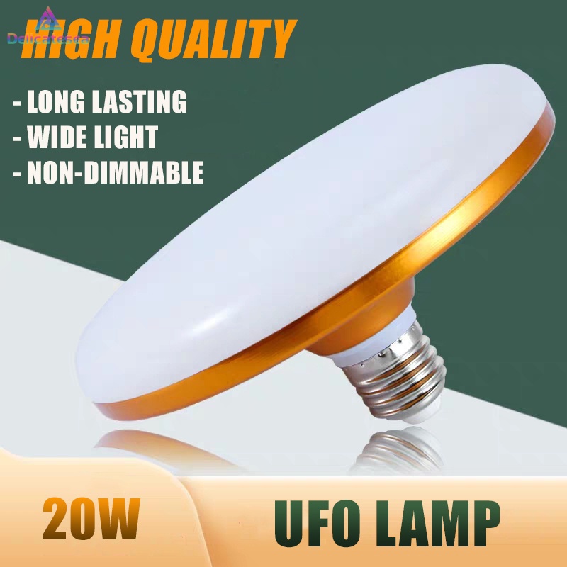 [Delicatesea] หลอดไฟ E27 Led 20W 220V UFO สว่างมาก สีขาว สําหรับโรงรถ ในร่ม ราคา ถูกที่สุด ดีลบีเคเค แกลเลอรีภาพที่ 6