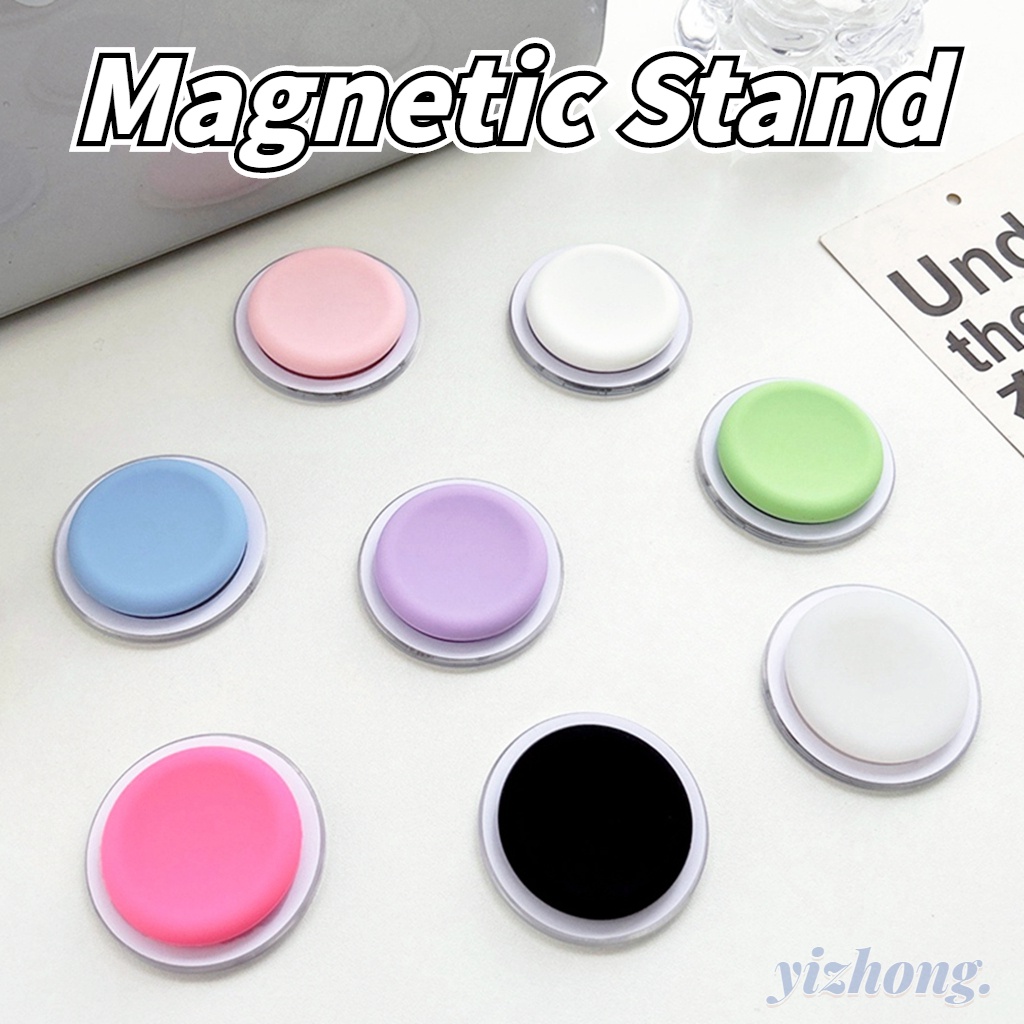 ที่วางโทรศัพท์แม่เหล็กดึงดูดถุงลมนิรภัยขาตั้งสีมาการองหวานทรงกลมขาตั้งพับได้เรียบง่ายสําหรับโทรศัพท์มือถือเปล่า Magsafe เคสแท็บเล็ตโทรศัพท์มือถือป้องกันการหล่น PC Bracket