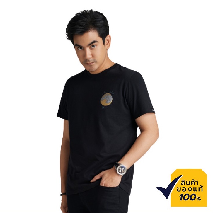 ความร้อน Mc Jeans แขนสั้น คอกลม  Mc x J Lone Wolf สีดำ ผ้านุ่ม ใส่สบาย ไม่ระคายเคืองผิว MTSZ672_56