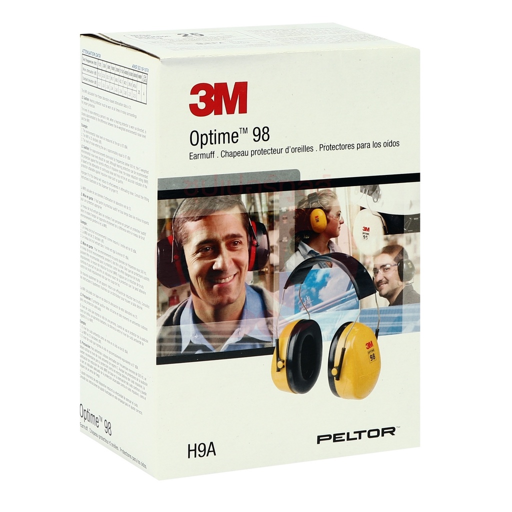 3M (3 เอ็ม) OPTIME98(H9A) ครอบหูลดเสียง แบบคาดศรีษะ