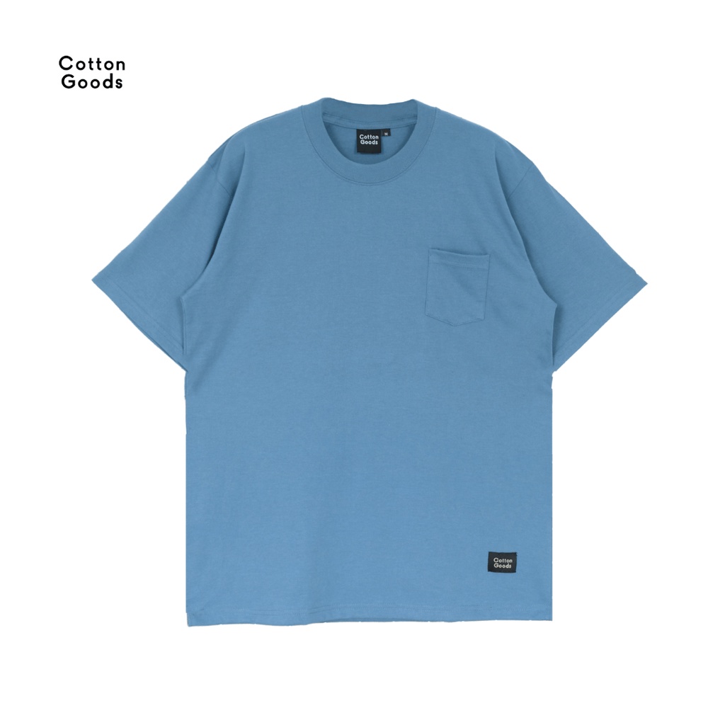 Cotton Goods Large Pocket 20s Antemp Light Blue Tees