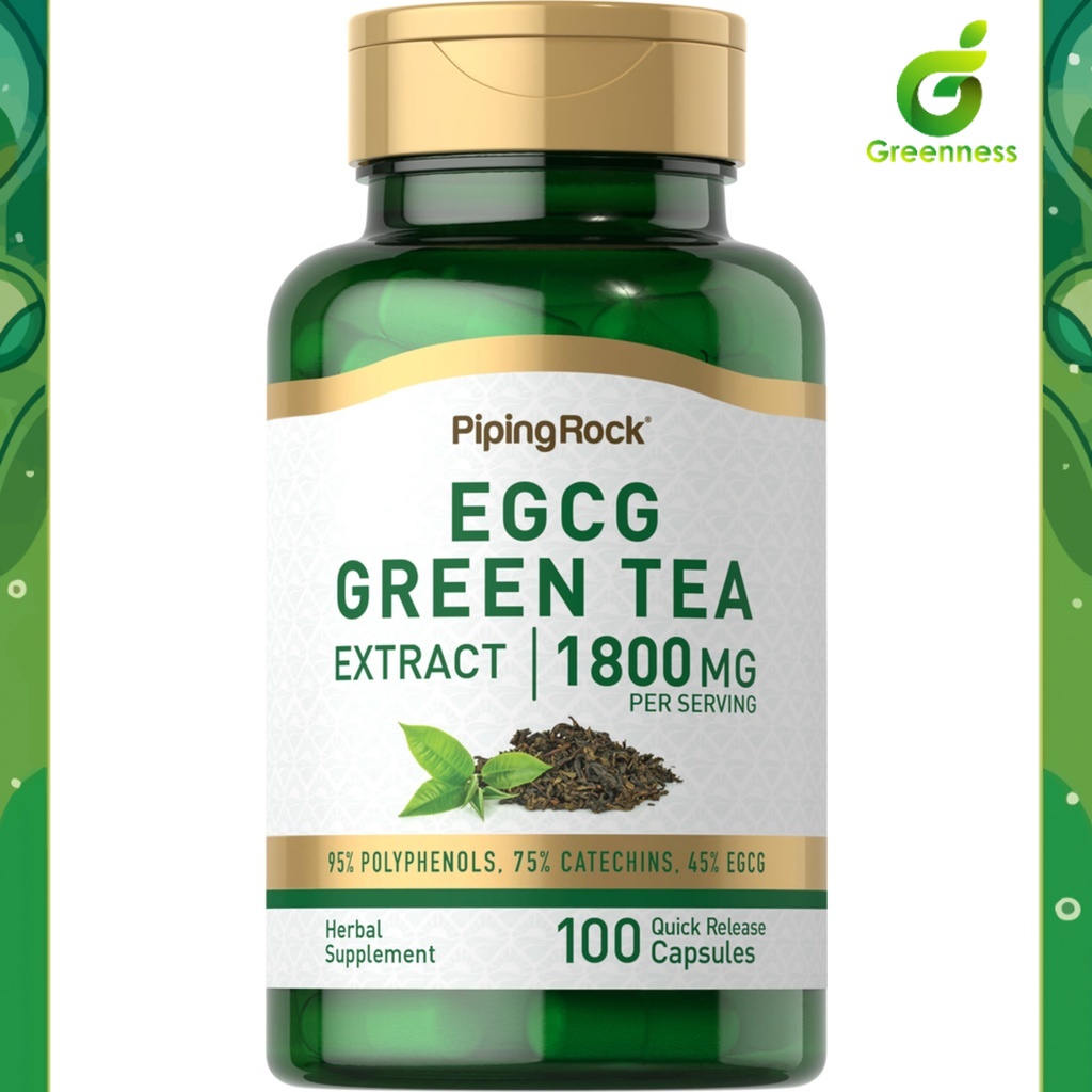 EGCG Green Tea Standardized Extract 1,800 mg. (100แคปซูล) สารสกัดชาเขียว