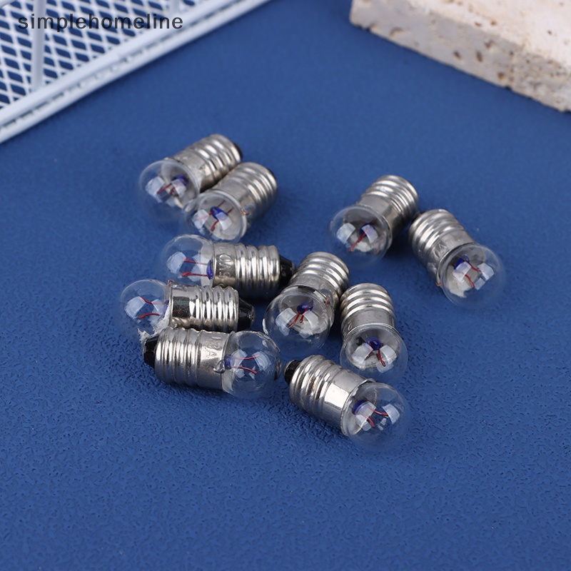 [simplehomeline] ใหม่ หลอดไฟ 1.5V 2.5V 3.8V ทรงกลม ขนาดเล็ก สําหรับนักเรียน ทดลอง 10 ชิ้น