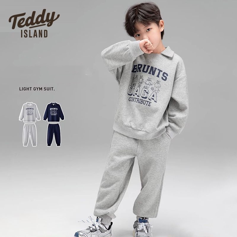 [W.M KIDS & BABY] พร้อมส่ง ส่งฟรี ชุดกีฬา สองชิ้น ขนาดใหญ่ กลาง ฤดูใบไม้ผลิ ฤดูใบไม้ร่วง สําหรับเด็กผู้ชาย