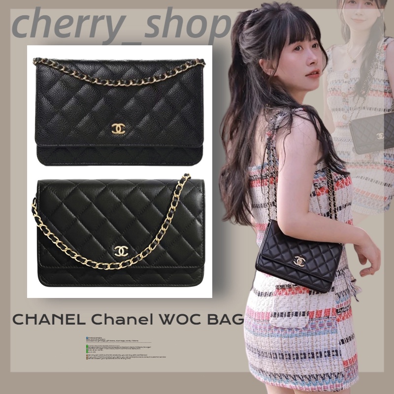 ชาแนล Chanel WOC BAG กระเป๋าสะพายข้างผู้หญิงคาเวียร์สไตล์คลาสสิกร้อน AP0250/ แบรนด์ใหม่และเป็นของแท้
