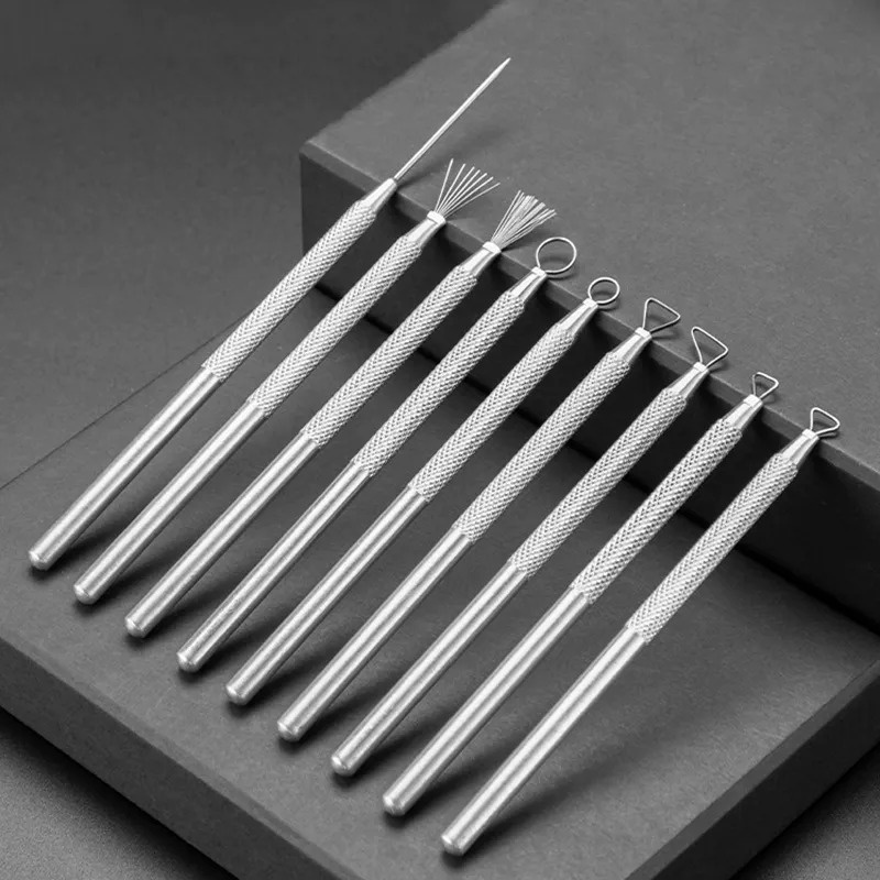 Texture Pottery Clay Tools DIY Tool Carving Clay Stainless Steel Tool Pottery Modeling Hole Punch Cl