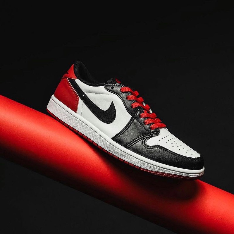 (พร้อมส่ง) Nike Air Jordan 1 Low OG "Black Toe" (2023) (แท้100%)