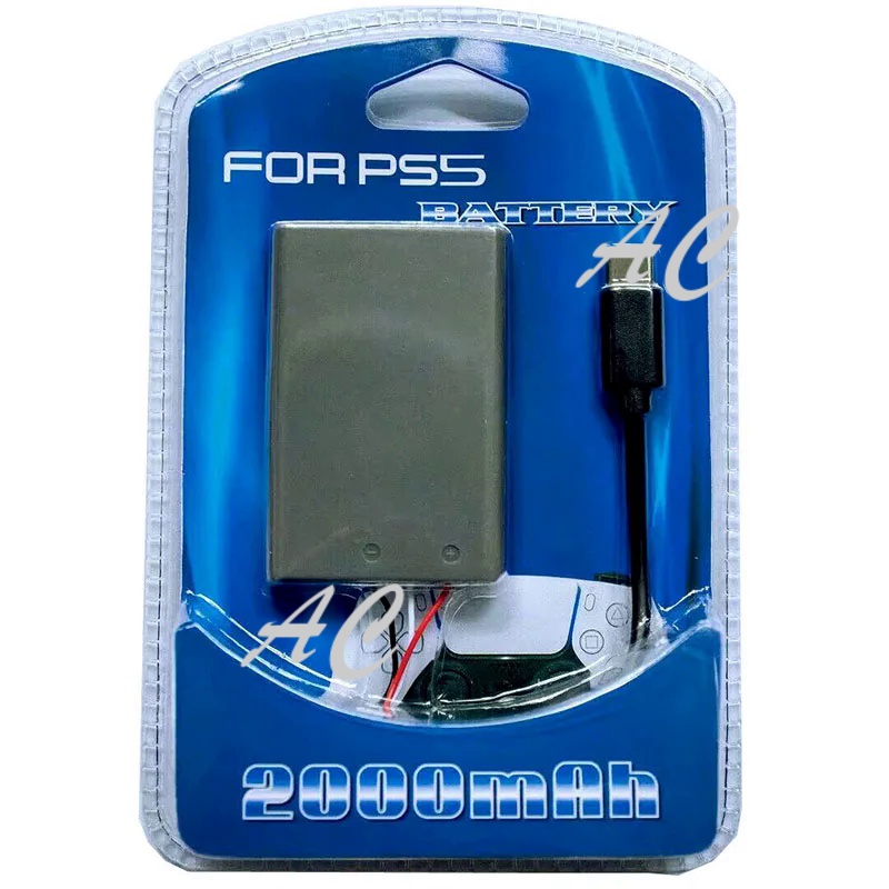 AC 2000mAh Rechargeable Battery PACK For Sony PS5 Playstation 5 Game Controller +USB Cable