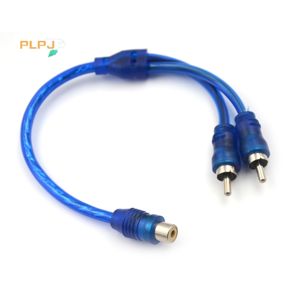 Plpj 1 RCA ตัวเมีย เป็น 2 ตัวผู้ ตัวแยกสัญญาณเสียงสเตอริโอ สายเคเบิลอะแดปเตอร์ Y ใหม่