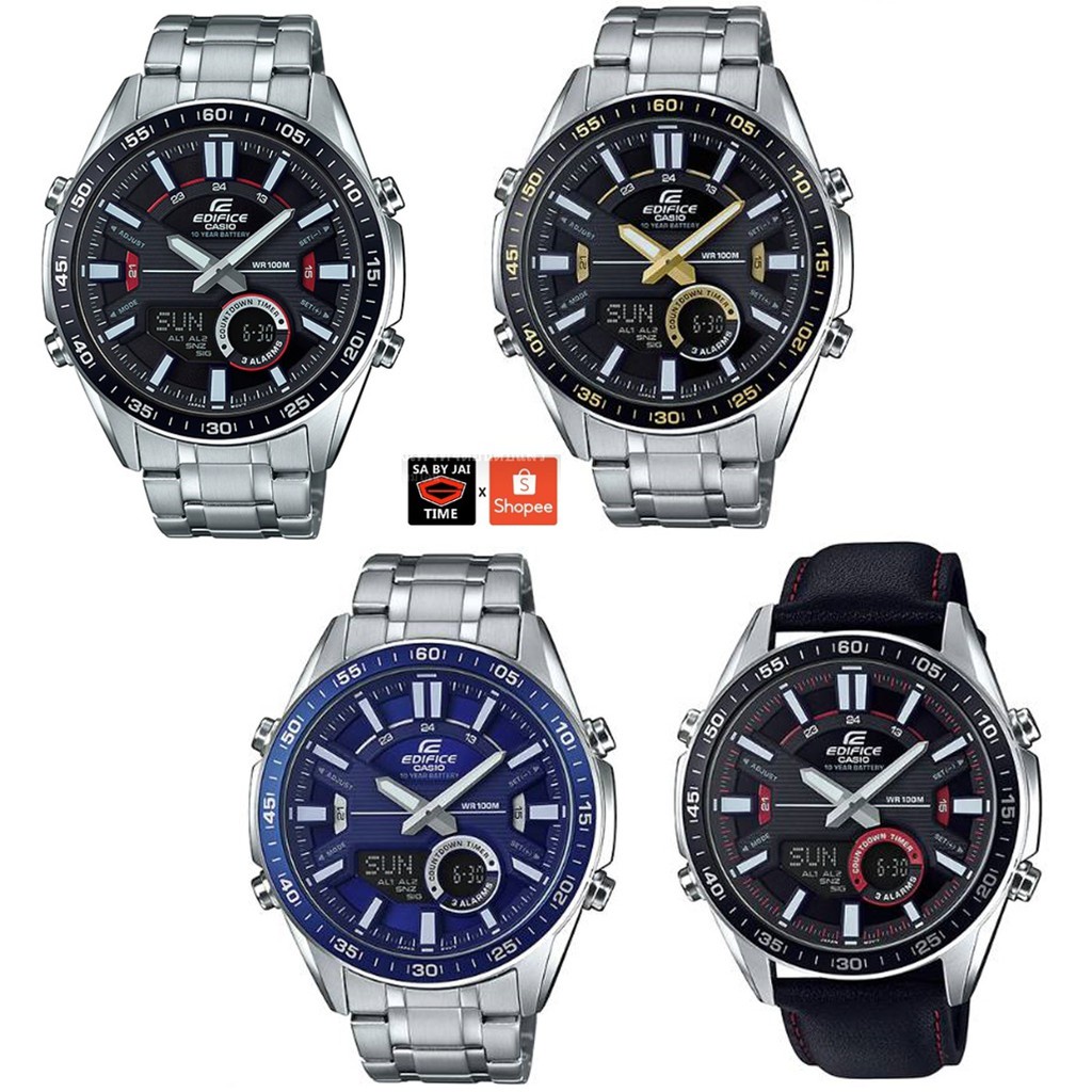 แท้ศูนย์ไทย New ยอดฮิต นาฬิกาข้อมือผู้ชาย CASIO EDIFICE  EFV-C110 EFV-C100D EFV-C100 EFV-C110D ประก