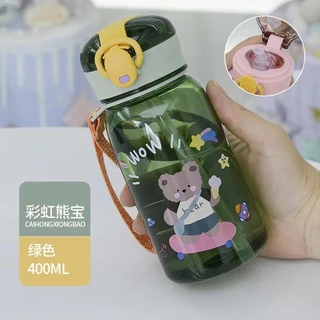 สินค้าใหม่🎉ขวดน้ำเปิดฝาลายการ์ตูนแบบพกพา สำหรับเด็ก🎉