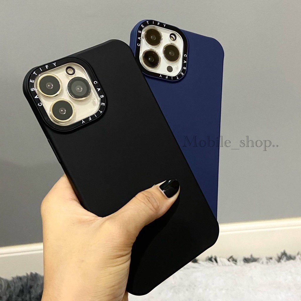 New CASETiFY (งานกล่อง) สีดำ เคสซิลิโคนกำมะหยี่ 7 8 SE 7Plus 8Plus Xs XR Xsmax i11-13promax