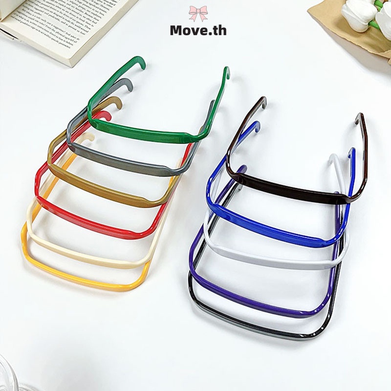 ในไทย✨ที่คาดผมทรงสี่เหลี่ยมล่องหนเกาหลีเรียบง่ายเข้ากับทุกการแต่งกาย 2023ใหม่เครื่องประดับผมผู้ชายและผู้หญิง-Move