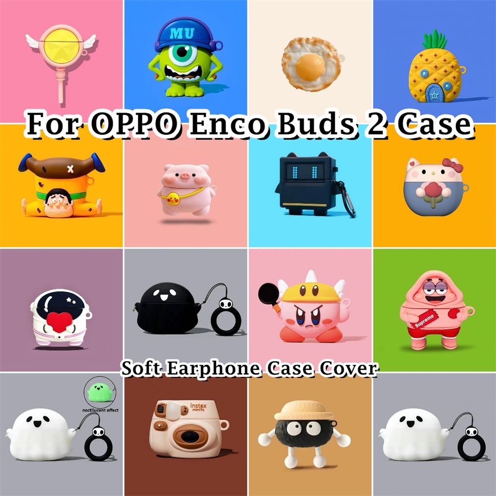 พร้อมส่ง! นําไปใช้กับ OPPO Enco Buds 2 เคส Case เคสหูฟัง ซีรีส์การ์ตูนอินเทรนด์ ซิลิโคนนุ่ม เคส เคสหูฟัง NO.1