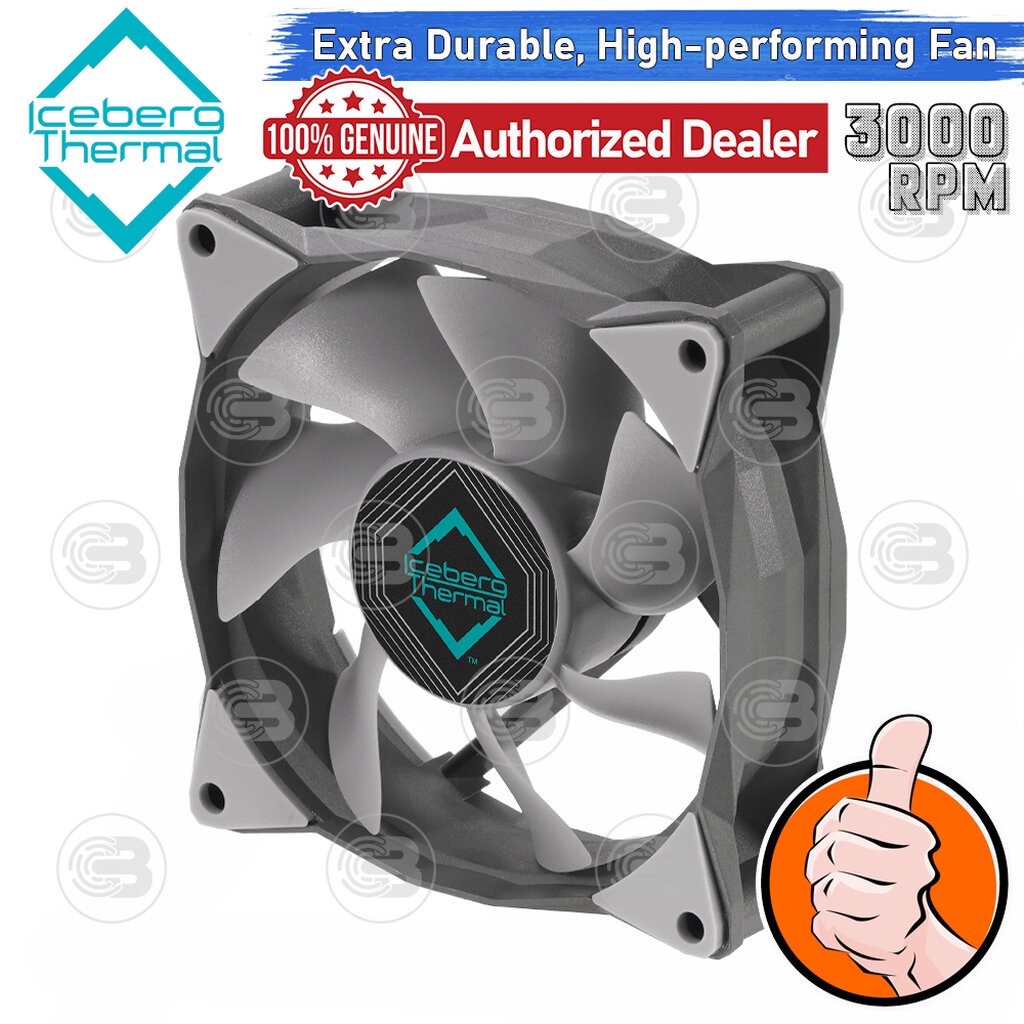 [CoolBlasterThai] Iceberg Thermal IceGALE Xtra 80 Gray Fan Case (size 80 mm.) ประกัน 6 ปี