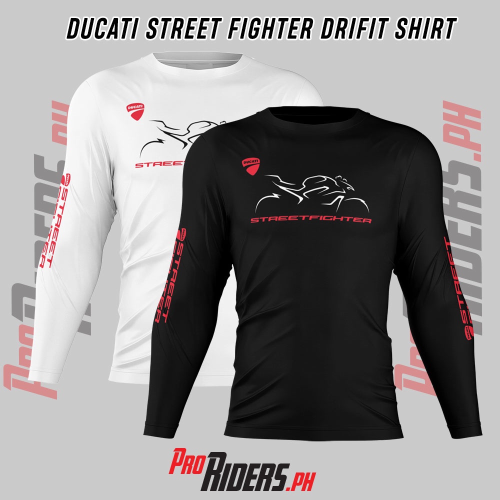 เสื้อยืดแขนยาว พิมพ์ลาย Prorider Ducati Streetfighter Dri Fit สําหรับผู้ชาย