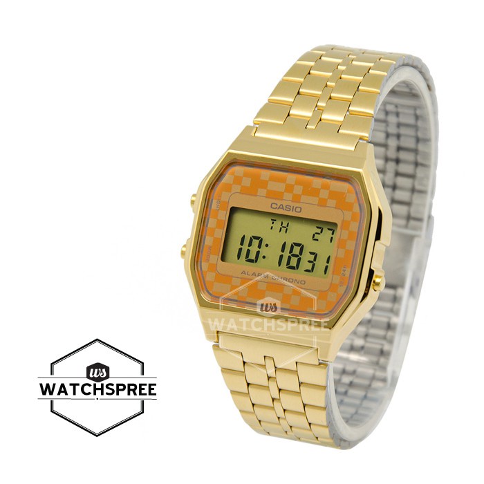 Casio Digital Gold Stainless Steel Watch A159WGEA-9A