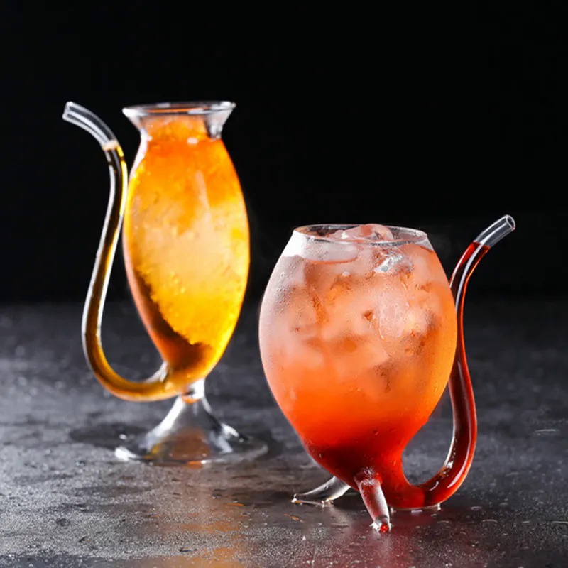 Vampire Cup Nordic Creative Straw Glass Cup Vampire Cup Personality Wine Glass Molecular Cocktail Gl