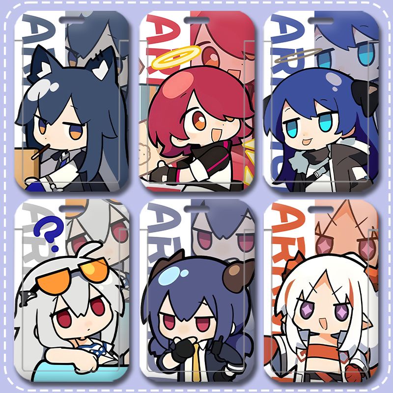 เคสการ์ดธนาคาร บัตรประจําตัวประชาชน ป้องกันรอย ลาย Arknights Q Version Texas Exusiai DIY สําหรับนักเ