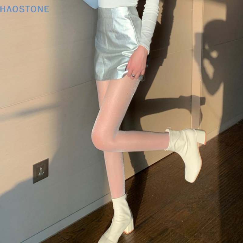 [HSNE] ถุงน่องเซ็กซี่ แบบยืดหยุ่น เข้ารูป สีโปร่งใส แฟชั่นบอททอม สําหรับสตรี