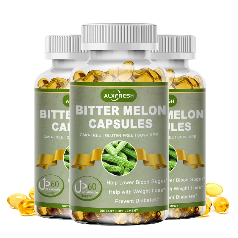 Alxfresh Extra Strength Bitter Melon 2500 mg อาหารเสริม Dietery Immune System รองรับมังสวิรัติ 100% ปลอดกลูเตนธรรมชาติ