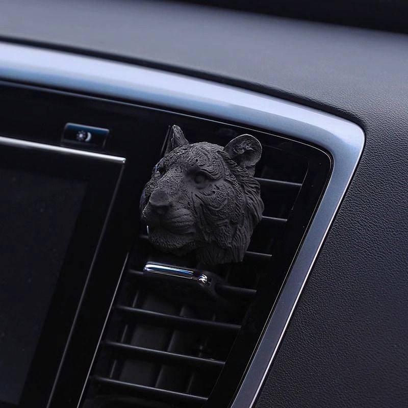 Tiger Head Car Aromatherapy Perfume Accessories Car Air Outlet Fragrance Stone Advanced High Cold Men's Car Decoration Gift CUEN