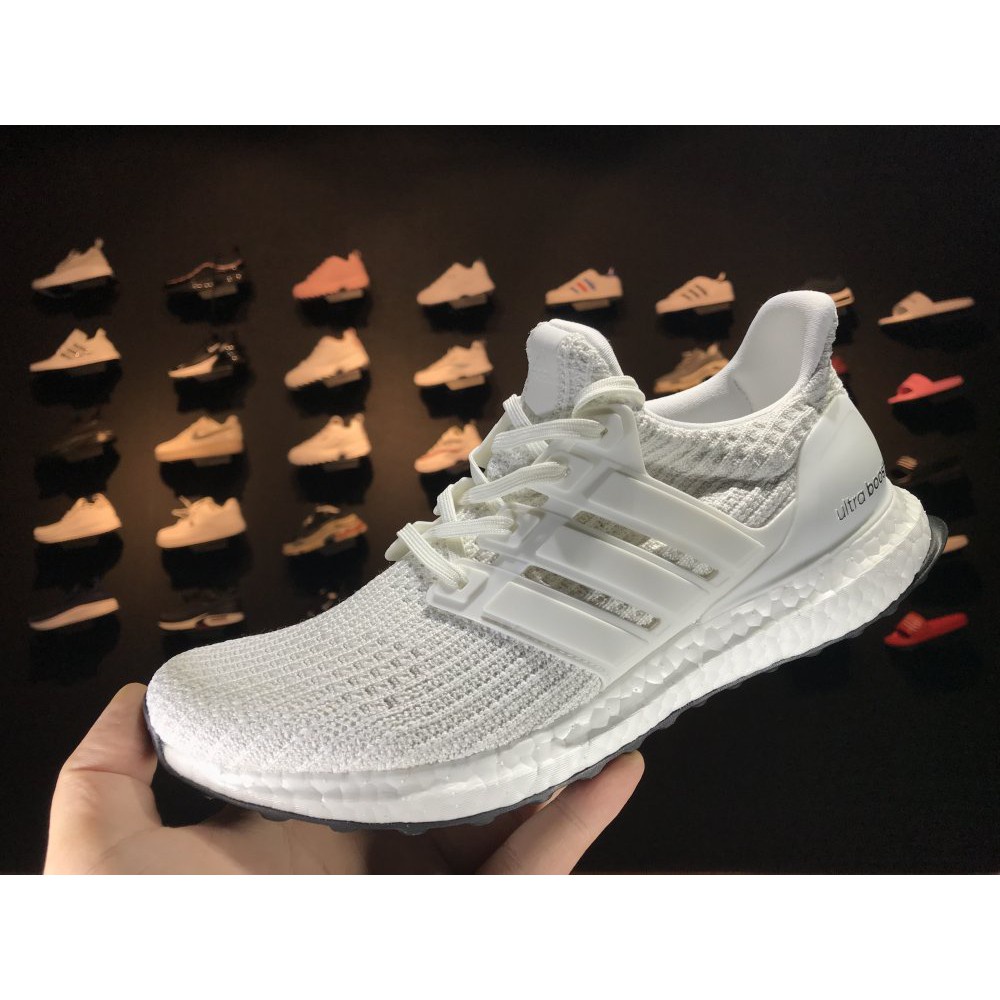 Original Adidas White Ultra Boost 4.0 Knitted Shoes For women