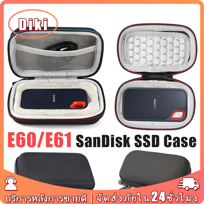 พร้อมส่ง กระเป๋าเคสสำหรับเก็บSan Disk 250GB 500GB 1TB 2TB SSD SDSSDE60 กระเป๋าเคสแข็ง