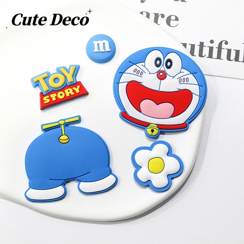 Doraemon Shiba Inu Puppy Jibbitz Charm ตกแต ่ งรองเท ้ า PVC