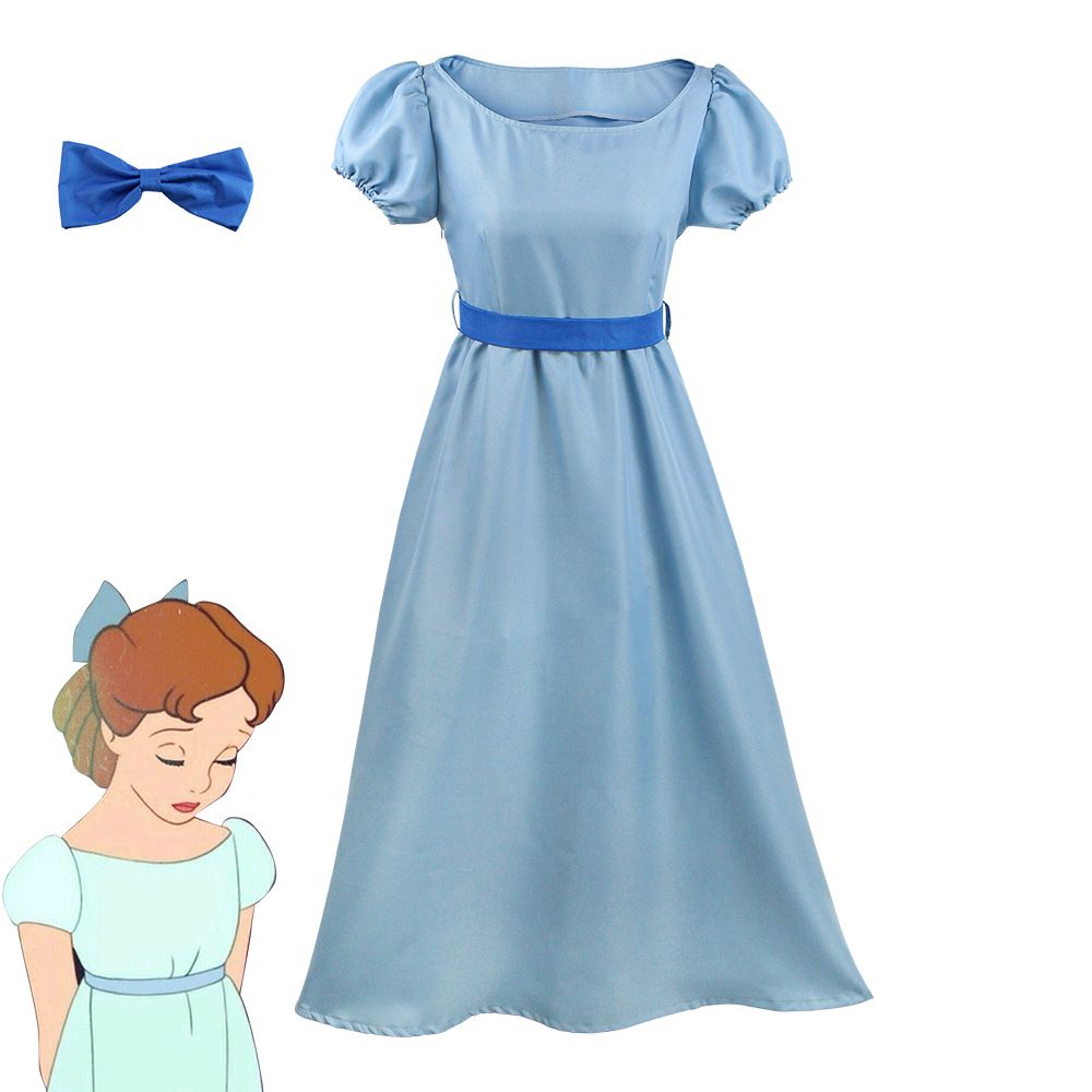 wendy costume  wendy dress PeterPan Wendy Princess cosplay Costume Long Skirt Performance Costume