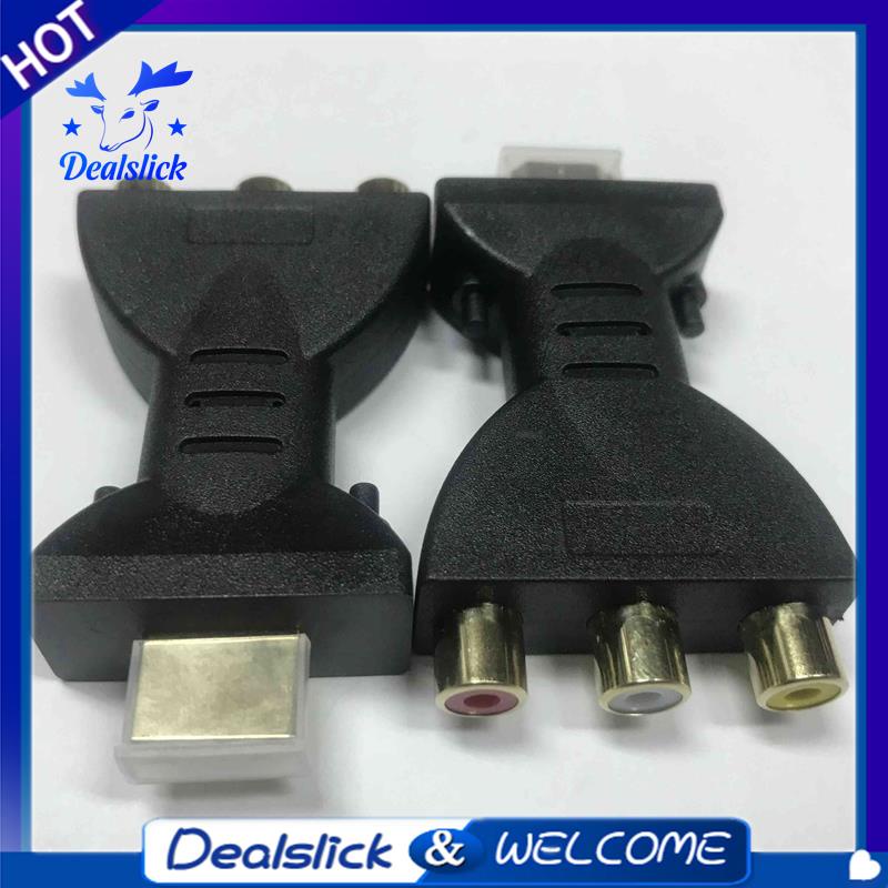 【Dealslick】อะแดปเตอร์เชื่อมต่อเสียง Hdmi เป็น 3 RGB RCA HDMI ตัวผู้ เป็น 3 RCA