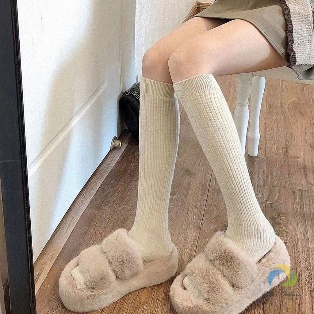 UBT ถุงเท้ายาว สไตล์โลลิต้า ยืดหยุ่นสูง สีพื้น ถุงเท้าคอสเพลย์  Knee Socks