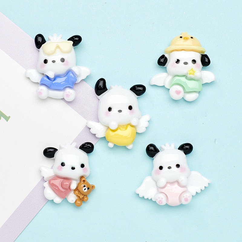 กิ๊บติดผมเรซิ่น ลายการ์ตูนสุนัขแองเจิล พีช่า โฮมเมด diy