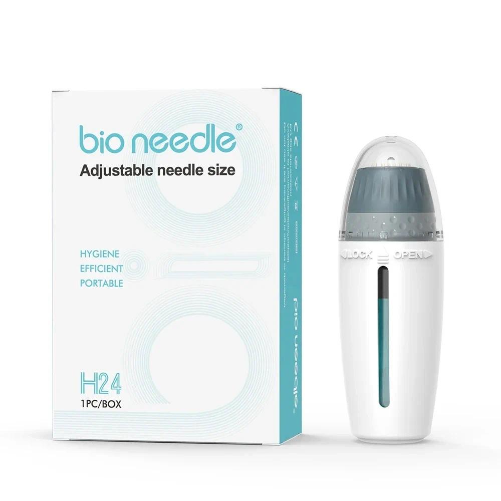Deciniee แสตมป์ลูกกลิ้งไฮดร้า BIO 24 Pins ไมโครไทเทเนียม เข็มไมโคร Derma หลอดกําจัดสิว กรดไฮยารูลอนิก ปากกาดูแลผิว เครื่องมือความงาม