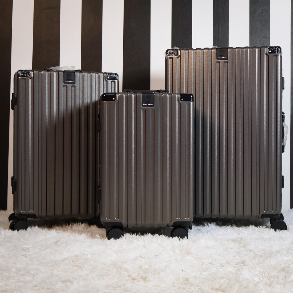 Kashidun กระเป๋าเดินทาง (รุ่น T25) ขนาด 20 24 และ 28 นิ้ว Aluminium วัสดุอลูมิเนียมแท้ ตัวบอดี้วัสดุ PC+ABS